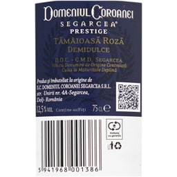 Prestige | Tamaioasa roza demidulce 750ml