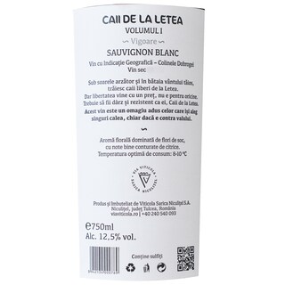 Caii de la Letea | Vin alb sec Saugvinon Blanc 0.75L