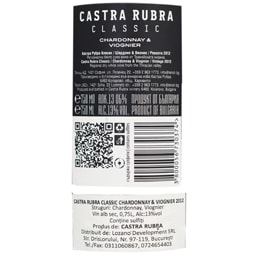 Castra Rubra | Vin alb Chardonnay si Viognier 0.75L