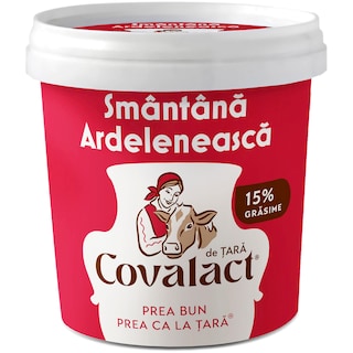 Covalact de Tara | Smantana Ardeleneasca 15% grasime 900g