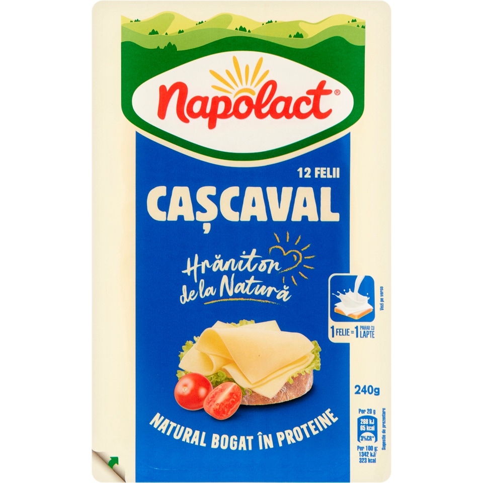 Cascaval feliat 240g (cu card Connect)