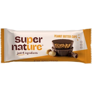 Super Nature | Cupe de ciocolata bio cu unt de arahide 40g