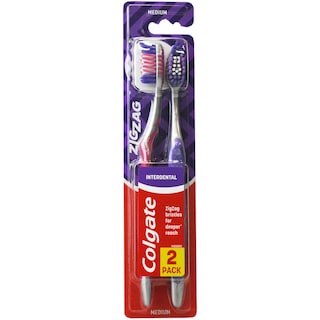Colgate | Zig Zag | Periuta de dinti Zigzag Medium, 2 bucati