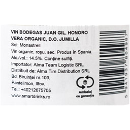 Juan Gil | Vin rosu sec Honoro Vera Organic 0.75L