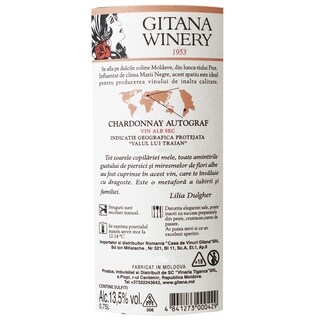 Gitana | Autograf | Vin alb Chardonnay 0.75l