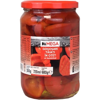 MEGA | Gogosari taiati in otet cu indulcitor 680g