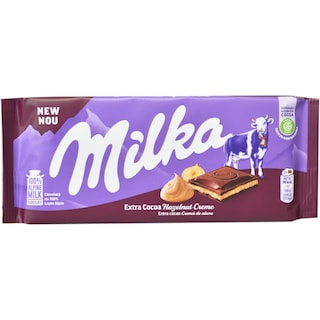 Milka | Ciocolata amaruie cu cu crema de alune 85g
