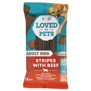Loved by Pets | Batoane subtiri cu vita pentru caini adulti 120g