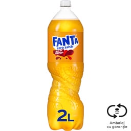 Fanta Zero Zahar | Bautura racoritoare carbogazoasa mango 2L