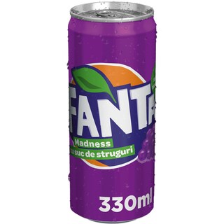 Fanta | Madness | Bautura racoritoare carbogazoasa cu suc de struguri 330ml
