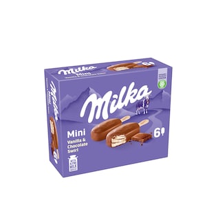 Milka | Inghetata Mini cu vanilie si ciocolata 6x50ml