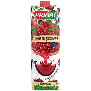 Prigat | Nectar | Bautura racoritoare necarbonatata cu concentrat de merisoare 1l