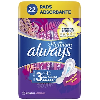 Always | Platinum | Absorbante marimea 3 Ultra Night, 22 bucati