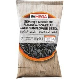 Seminte negre de floarea-soarelui, copate si sarate 100g