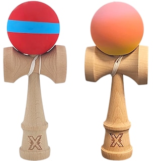 Flippy | Kendama X Originala, Profesionala, Flippy, din lemn, Rubber Grip, 18 cm, diverse culori