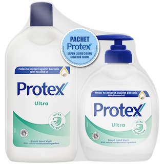 Protex | Sapun lichid + Rezerva Ultra 300ml+700ml