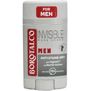 Borotalco | Deodorant stick pentru barbati, Invisible 40ml