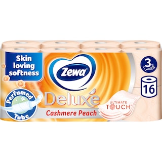 Zewa | Hartie igienica Deluxe Cashmere Peach, 3 straturi, 16 role