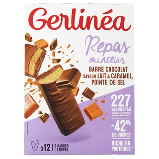 Gerlinea | Batoane inlocuitoare de masa, aroma de caramel saratt 372g