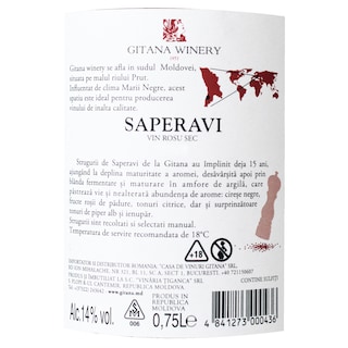 Gitana Winery | Saperavi vin rosu 0.75L