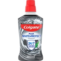 Apa de gura Plax White + Charcoal 500ml