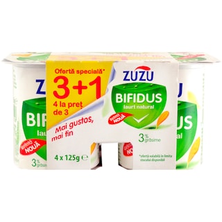 Zuzu | Bifidus | Pachet de iaurturi  4x125g