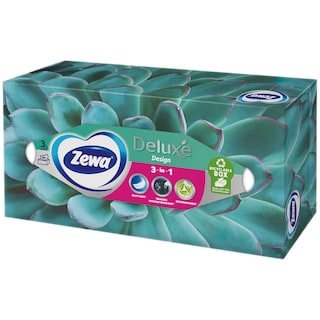 Zewa | Servetele faciale Deluxe Design, 3 straturi, 90 bucati