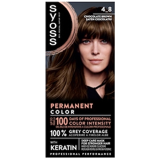 Syoss | Vopsea de par saten ciocolatiu 4-8