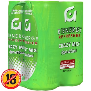 Rienergy | Bautura energizanta cu aroma de mar si kiwi 4x250ml