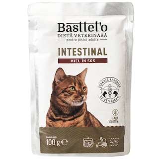 Bastteto | Hrana umeda pentru pisici, miel in sos 100g