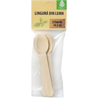 Pack It Nature | Lingura din lemn 12 bucati