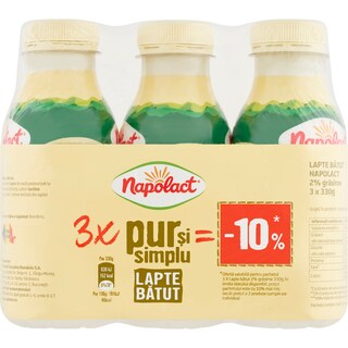 Napolact | Lapte batut 2% grasime 3x330g