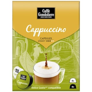 Caffe Gondoliere | Capsule de cafea Cappuccino, 8 bauturi