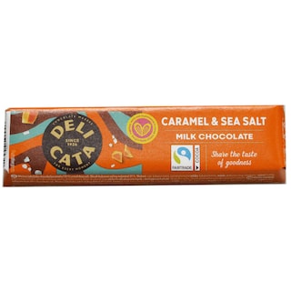 Delicata | Ciocolata cu lapte, caramel si sare de mare 50g