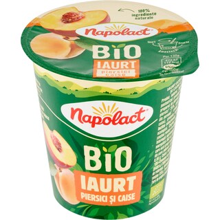 Napolact Bio | Iaurt cu piersici si caise 130g