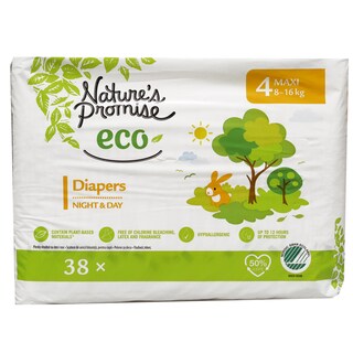 Nature's Promise Eco | Scutece bebelusi Marimea 4, 8-16 kg, 38 buc