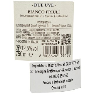 Bertani | DUE UVE | Vin alb 0.75l