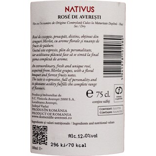 Nativa | Vin rose de Averesti 0.75L