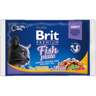 Brit Premium | Hrana umeda Fish Plate 4x100g