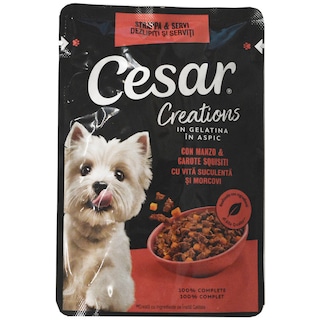 Cesar | Hrana umeda cu vita si legume pentru caini 100g