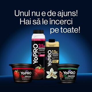 YoPRO | Iaurt cu afine, indulcitori si continut crescut de proteina 160g