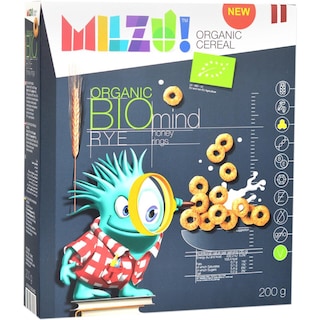 Milzu | Cereale cu secara inele cu miere bio Mind 200g