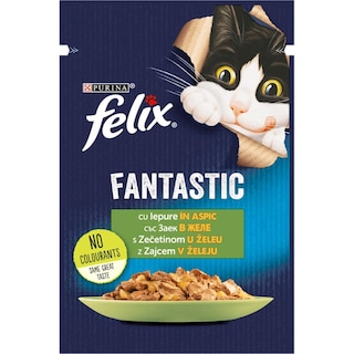 Hrana umeda pentru pisici, cu iepure in aspic 85g