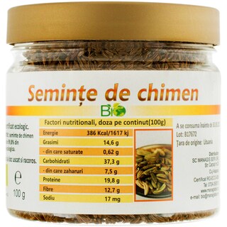 Managis | Condiment seminte de chimen bio 100g