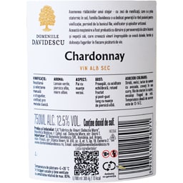 Domeniile Davidescu | Vin alb sec Chardonnay 0.75L