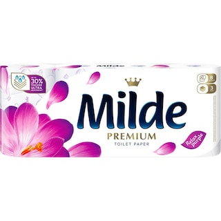 Milde | Hartie igienica Relax Purple 3 straturi, 8 role