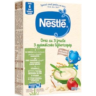 Nestle | Cereale orez cu 3 fructe, de la 6 luni 250g