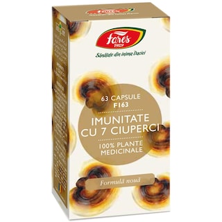 Fares | Imunitate cu 7 ciuperci, F163, 63 capsule