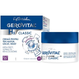Gerovital | H3 | Crema de fata pentru ten matur, uscat, ridat 50ml