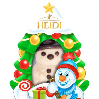 Heidi | Figurina din ciocolata alba Om de zapada 20g